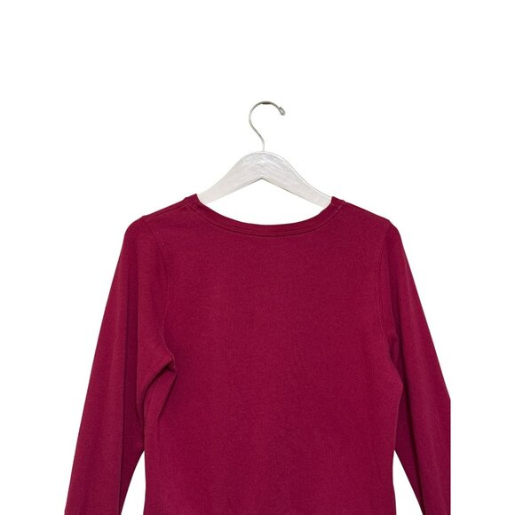 Abercrombie & Fitch Maroon Red Graphic Sweatshirt Ninety Two Womens Size M FLAWS - Picture 11 of 15